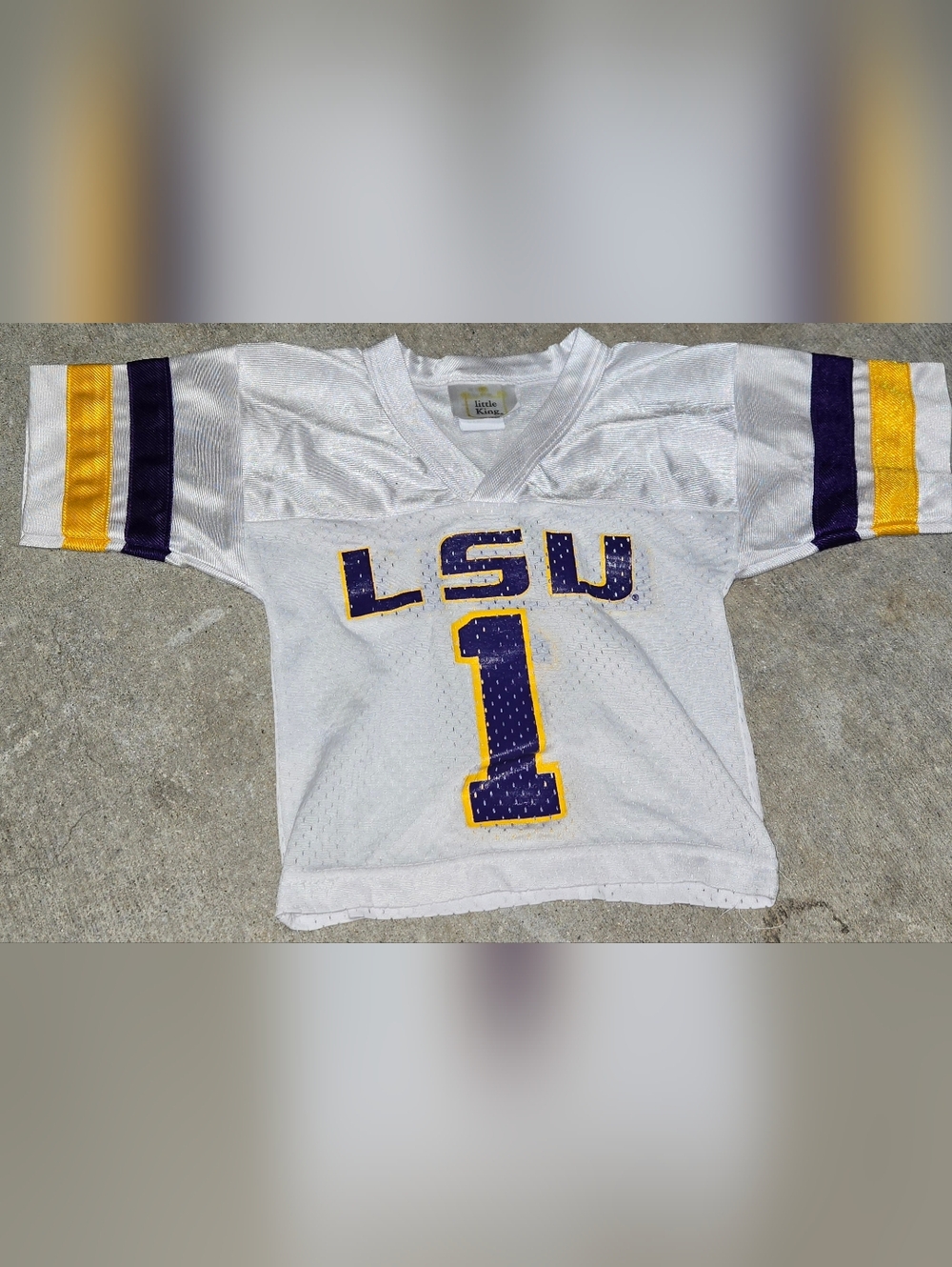 Infant LSU Purple & Gold Number 1 Mesh Jersey